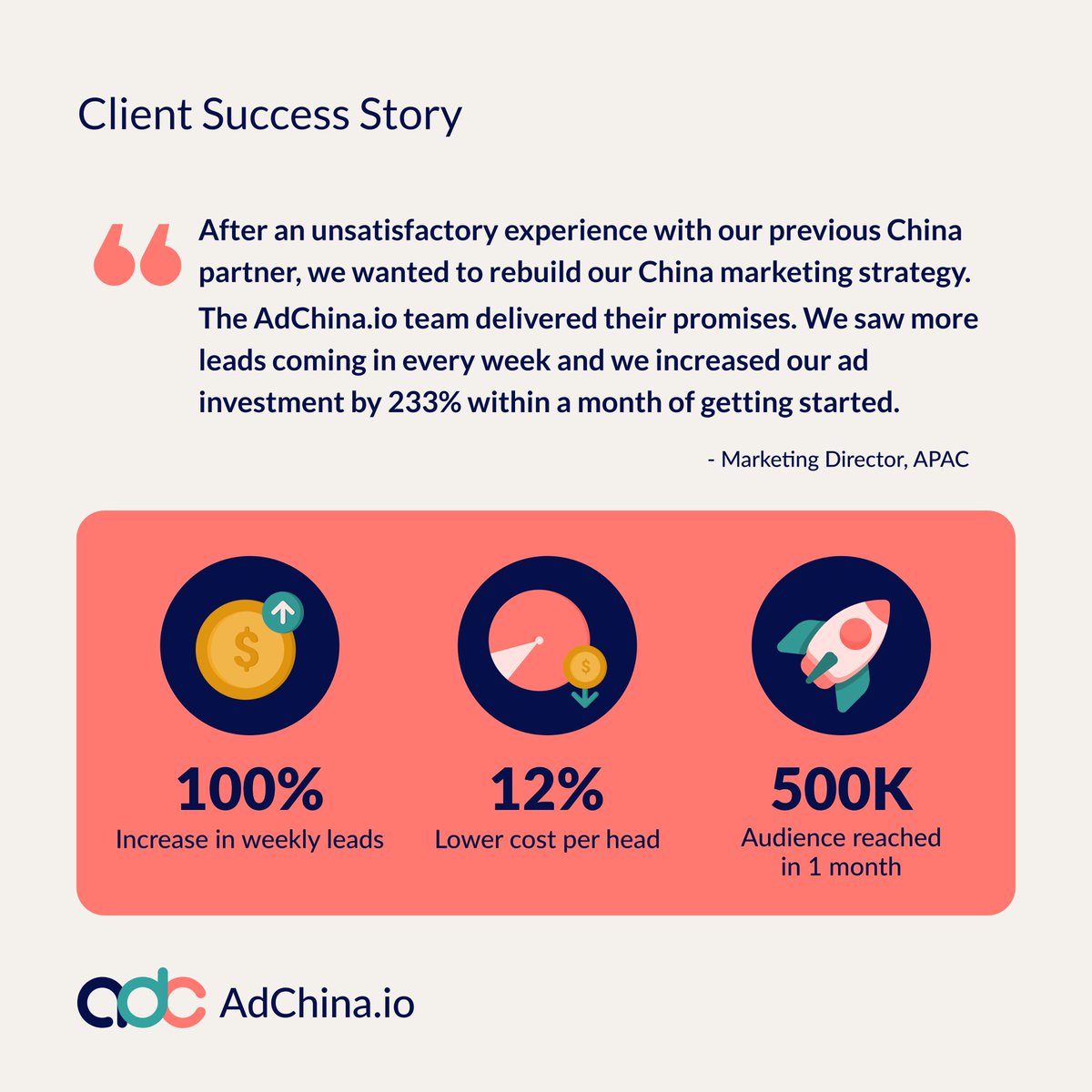 Adchina_io's tweet photo. Tried your hands at marketing in China but got disappointed with the results?
Most of our clients come to us after unsuccessful partnerships with other Chinese agencies/partners. https://t.co/LH7Q8oX7uH