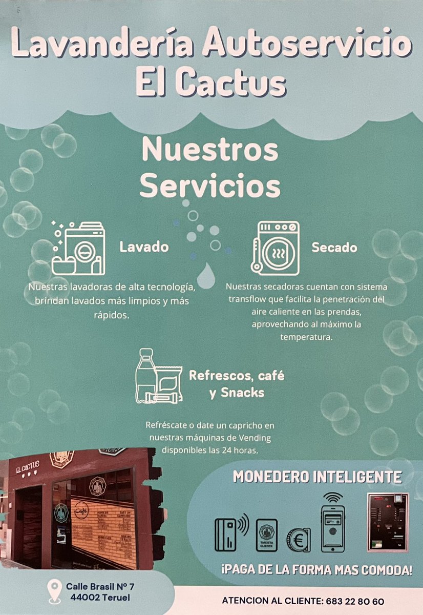 nLineaConTeruel's tweet photo. #Teruel #lavanderia #autoservicio. https://t.co/DnGp8sE5ae