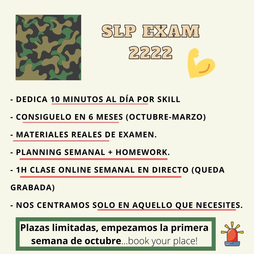 PopUpEngC's tweet photo. Siento decirte que una formación de inglés general NO te va a ayudar a aprobar porque necesitas materiales específicos y créeme que no son faciles de encontrar😅
Ya lo he hecho yo por ti (TRY A SMARTER WAY) (te cuento en comentarios) 
#slp
#ejercito #ejercitoespañol #guardiacivil https://t.co/ZMT4ZJFSjJ