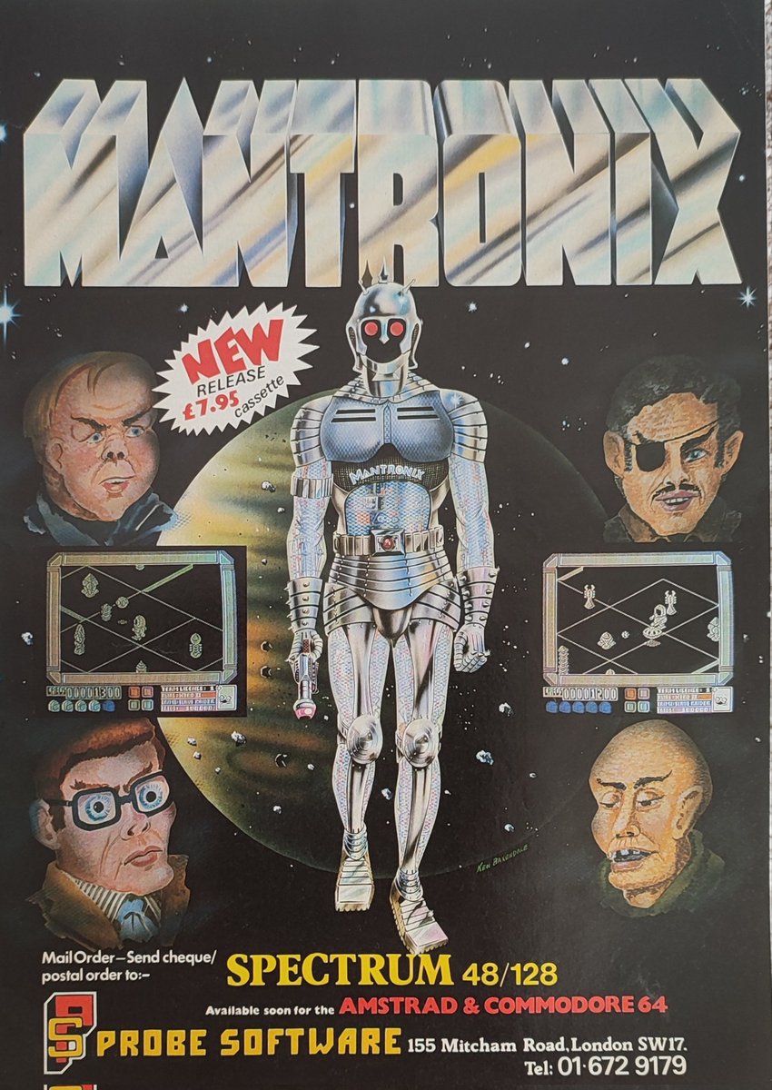 Mantronix advert, 1986. Look at the brilliant characters for Spectrum, Amstrad and C64. #RETROGAMING #RetroComputing #retrogames #zxspectrum #c64 #amstrad