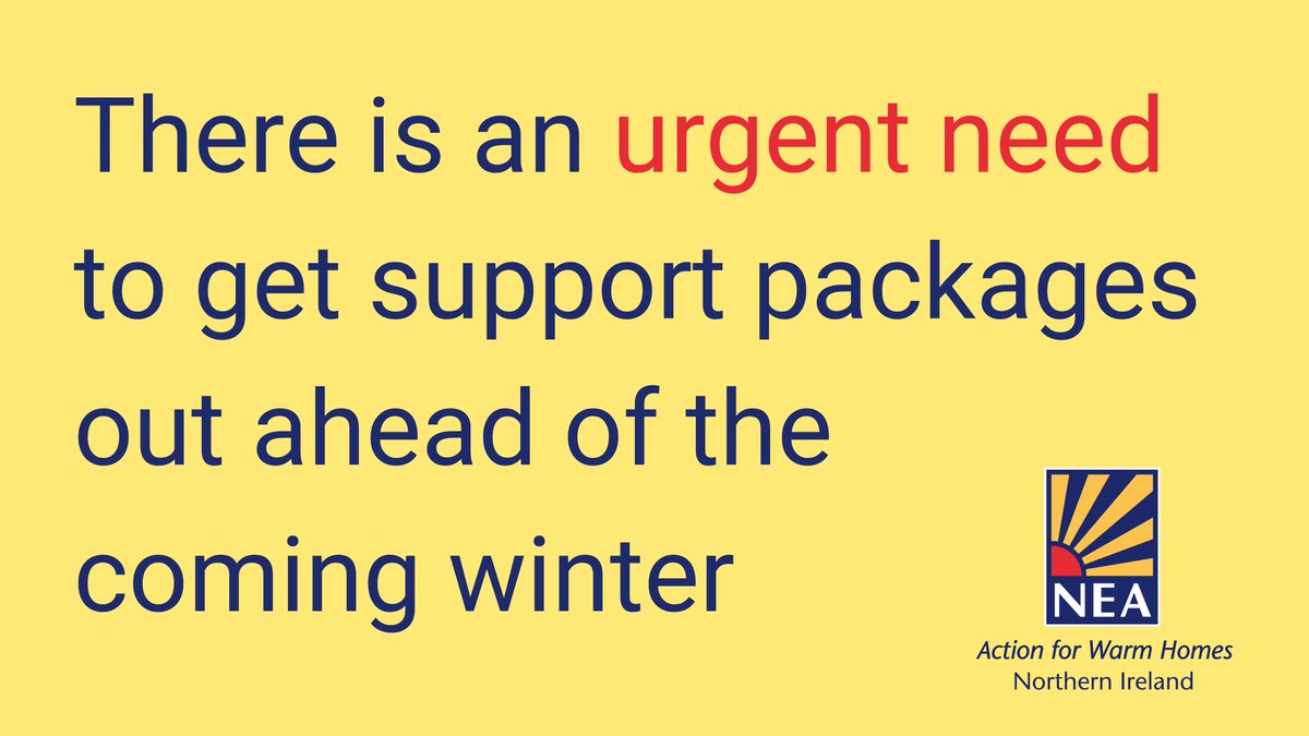 The vast majority of NI households pay for their #heating upfront. This means finding a lump sum of money for their oil fill or to top up a gas prepayment meter. 

Without support many households are at risk of living in #ColdHomes and dangerous conditions this coming winter.