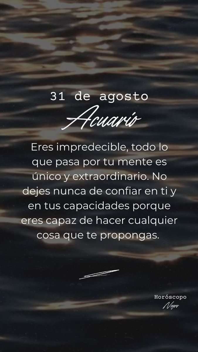 acuario_hn's tweet photo. El horóscopo diario del 31 de agosto para #Acuario ♒🔮✨ #horoscoponegro https://t.co/EeklerbGRR