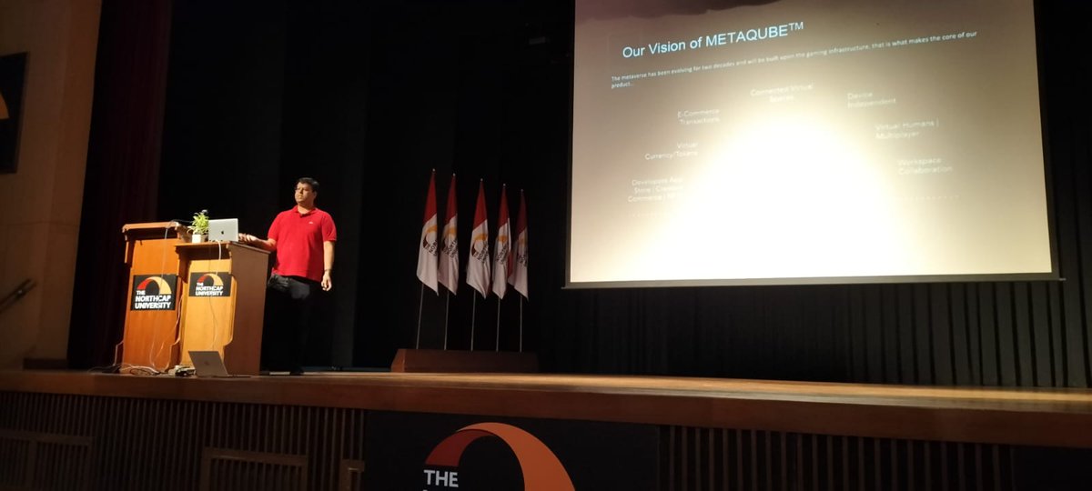 shreymisra's tweet photo. Gave a talk to the budding game and XR devs at @NorthCap_Univ about the #Metaverse, and our journey at @XRC_MetaQube :) #metaqube #gamedev #gaming #XtendedReality https://t.co/GYUjBYc5BS