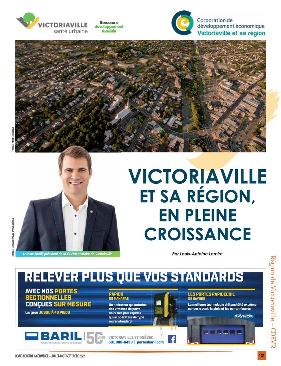 Le dynamisme économique se fait sentir à <a href="/VilledeVicto/">Ville de Victoriaville</a>. Merci à tous nos employeurs et employés qui y contribuent quotidiennement 👊🏼 bit.ly/3e0t1eR #Economie #polmun #polqc #polcan