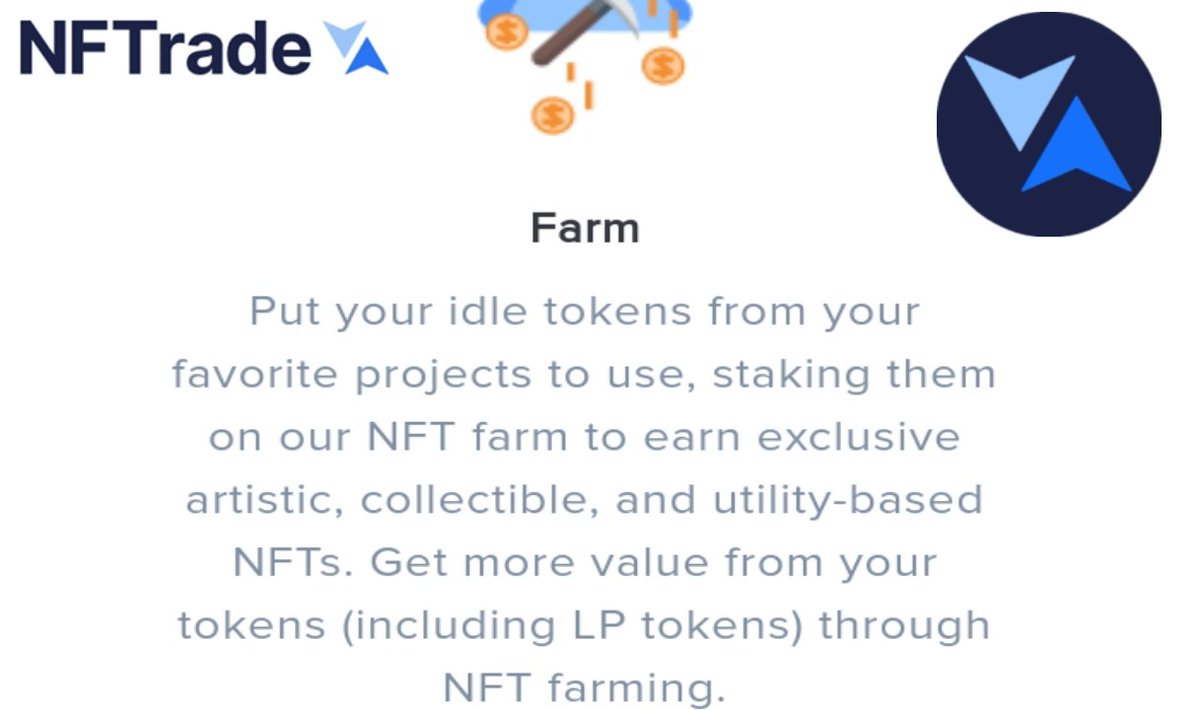 jhoel_eth's tweet photo. 💐💐 Farm is another feature of the #NFTrade platform.
Read the infographics carefully..
#NFT #NftAmbassadors #Nftraders https://t.co/mkNVz8uKSY