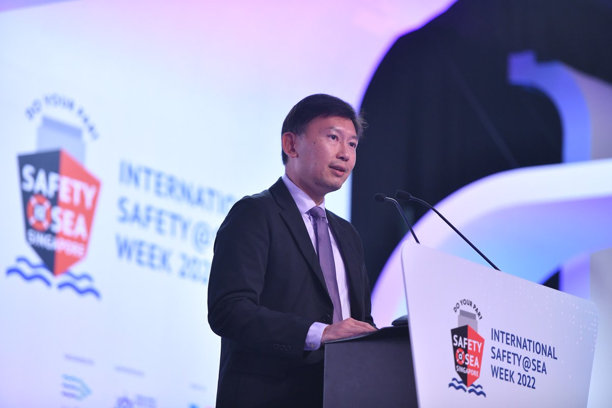 MPA_Singapore's tweet photo. Senior Minister of State for Transport, Mr Chee Hong Tat, launched the International Safety@Sea Conference, where he shared various MPA-led initiatives that will enhance #efficiencies and #maritime safety. #SafetyAtSeaWeek https://t.co/bOABvT24Ah