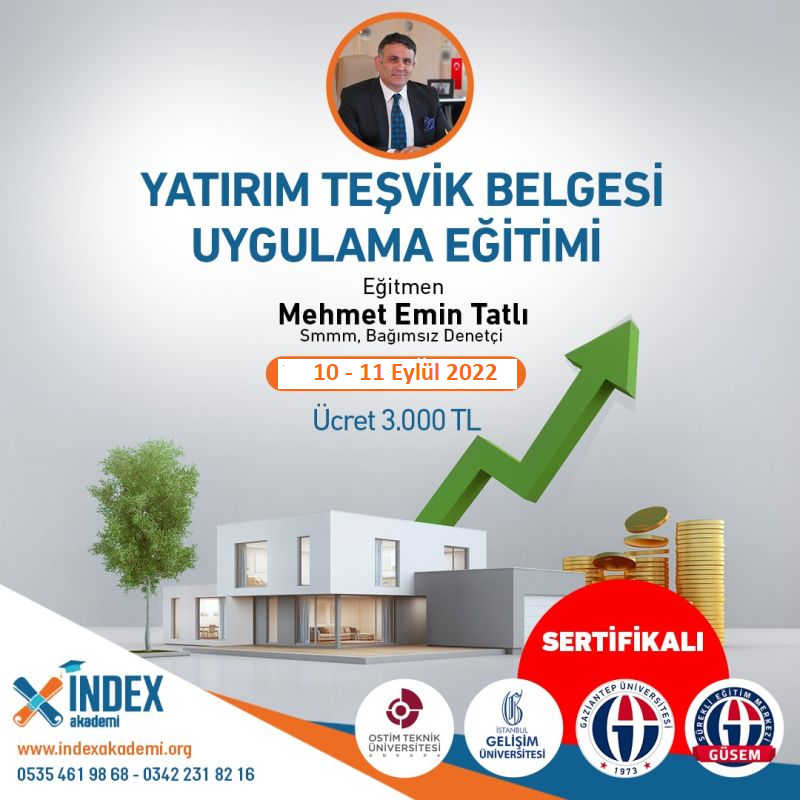 indexakademi's tweet photo. Yatırım Teşvik Belgesi Uygulama Eğitimi

10-11 Eylül 2022

#indexakademi #index #eğitim #akademi #yatırım #teşvik #index

https://t.co/8OFd2dzTeZ https://t.co/5PolTAWjbI