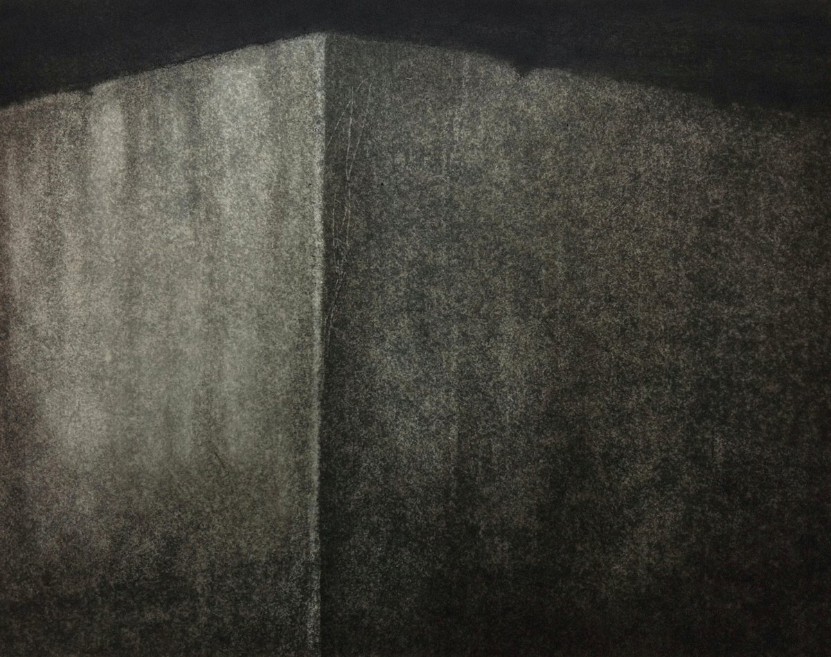 Boreshnavard1's tweet photo. "Encounter"
'In The Midst of Silence' series
 Mixedmedia on cardboard
 2022 https://t.co/lIF9VuGZ2N