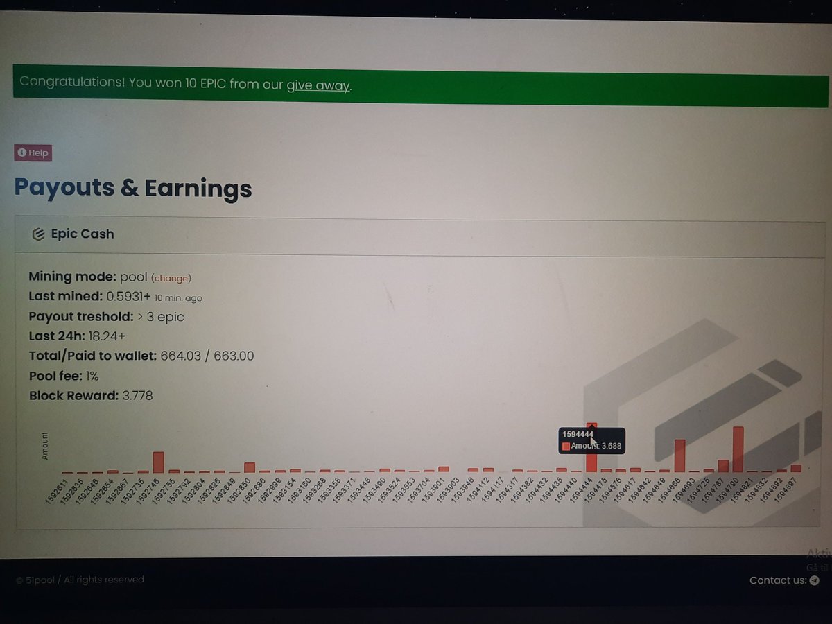 ThehatHenry's tweet photo. Poolmining like it was solo mining, with chance of zero pay removed.

Who say small Poolmining is no fun? https://t.co/cWJsDkdv9K
