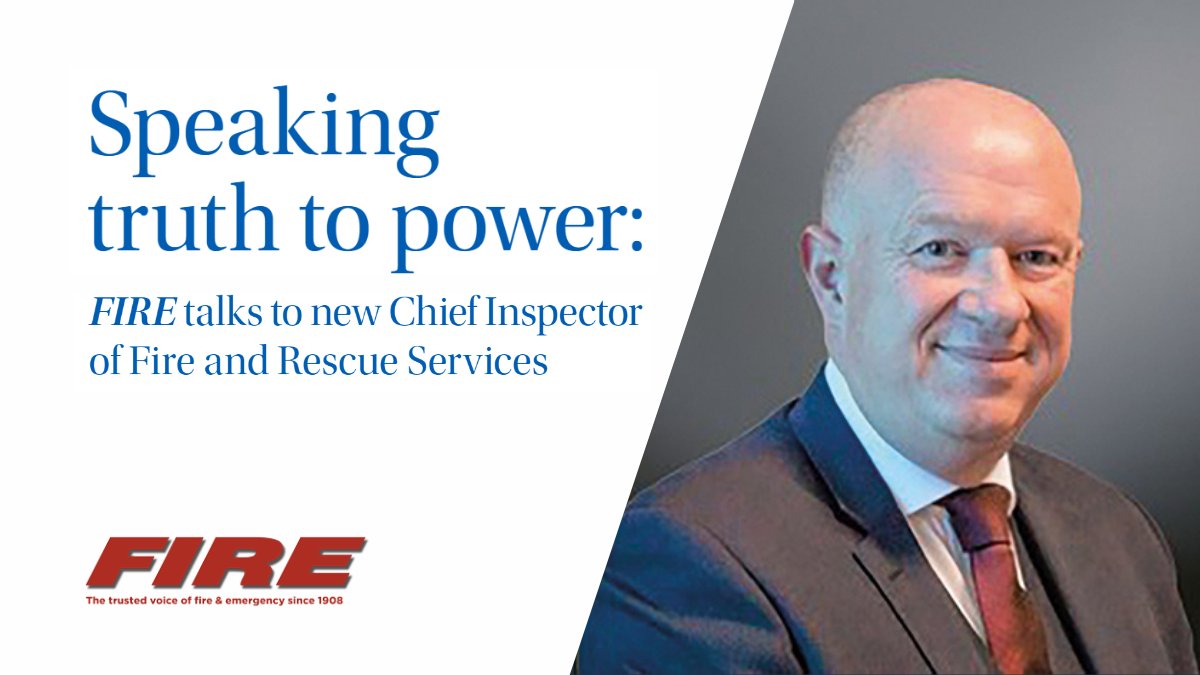 FIRE_Editor's tweet image. FIRE talks to new Chief Inspector of Fire and Rescue Services @AndyCookeHMCI about the fire reform white paper, performance management, leadership and governance
fire-magazine.com/speaking-truth… 
#FIRE #firereform