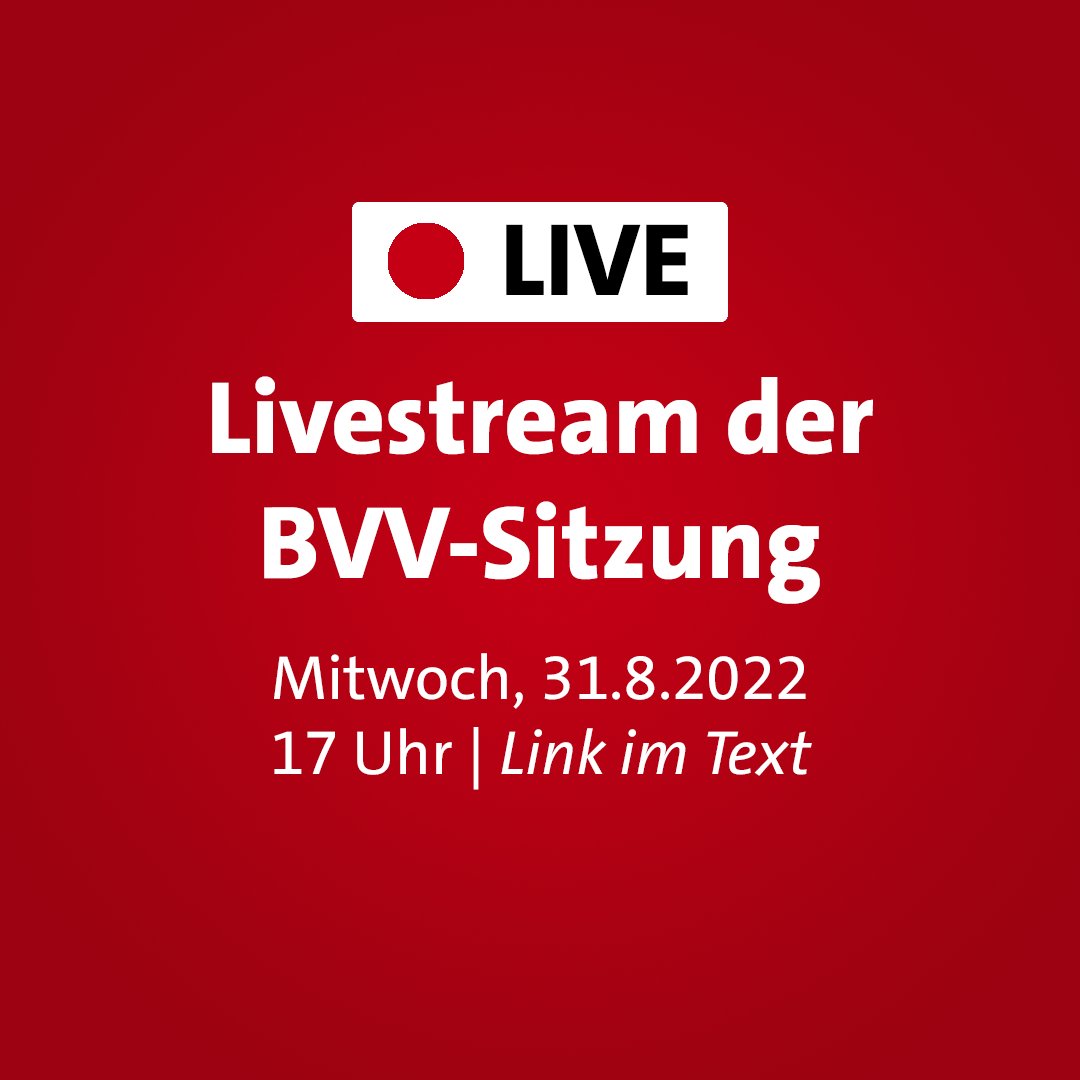 Heute ab 17h findet die Sitzung der Bezirksverordnetenversammlung Tempelhof-Schöneberg statt. 
Für alle, die nicht persönlich ins Rathaus kommen können, um als Gäste den Debatten folgen, gibt es nun zum ersten Mal einen Livestream. 
 
🔴 LIVE 
youtube.com/channel/UC7UGM…