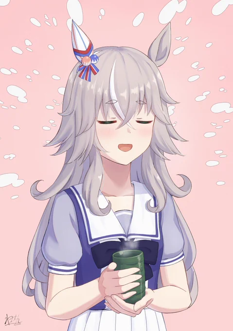 ウマ時々ブルアカ#今月描いた絵を晒そう 