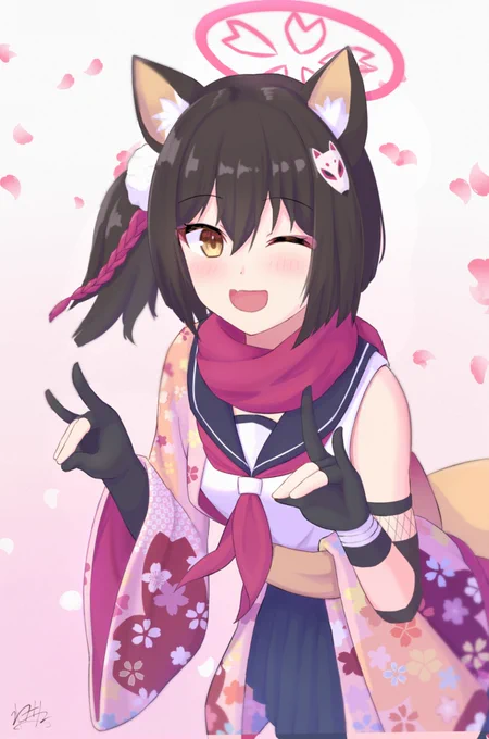 ウマ時々ブルアカ#今月描いた絵を晒そう 