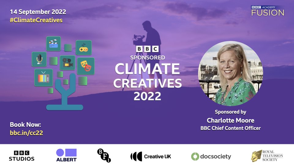 Join us at #ClimateCreatives, as we engage with one of the biggest issues of our time: Climate Change.
 
On 14 September, this free virtual conference will feature some of the brightest names in climate storytelling.
 
Sign-up now: hubs.ly/Q01lbWGn0