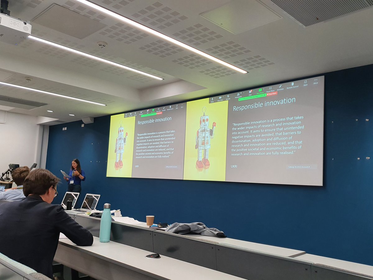 CaitlinHafferty's tweet photo. Fantastic talk by @HelenPallett in the #RGSIBG22 @RGS_IBG sessions on 'New and Critical Geographies of Innovation' - exploring myths in responsible innovation & highlighting the need to view public engagement with innovation as diverse, ongoing, and already there. #RRI #RRITools https://t.co/DdUI5EHUGB