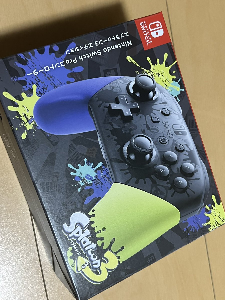 omizuu_lp's tweet photo. #switch
#プロコン
#スプラトゥーン3
発売当日の朝🌞
やっと買えた✨ https://t.co/bJcxXSffLD
