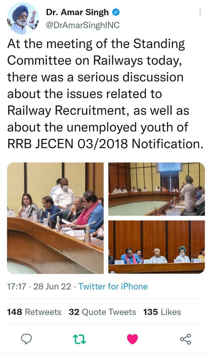 Railway standing Committee ordered for clearing 100% standby/waiting of #je and #technician
CEN 03/2018 JE, But all railway boards are clearing only 20-30% waiting? 
<a href="/gmner_gkp/">@GM_NERLY_GORAKHPUR</a> <a href="/nerailwaygkp/">North Eastern Railway</a> <a href="/AshwiniVaishnaw/">Ashwini Vaishnaw</a> <a href="/JaskaurBJP/">Jaskaur Meena</a> <a href="/DrSumerSolanki1/">Dr. Sumer Singh Solanki</a> <a href="/RadhamohanBJP/">Radha Mohan Singh</a> <a href="/AgrawalRMD/">Dr.Radha Mohan Das Agrawal</a> <a href="/DrAmarSinghINC/">Dr. Amar Singh</a>