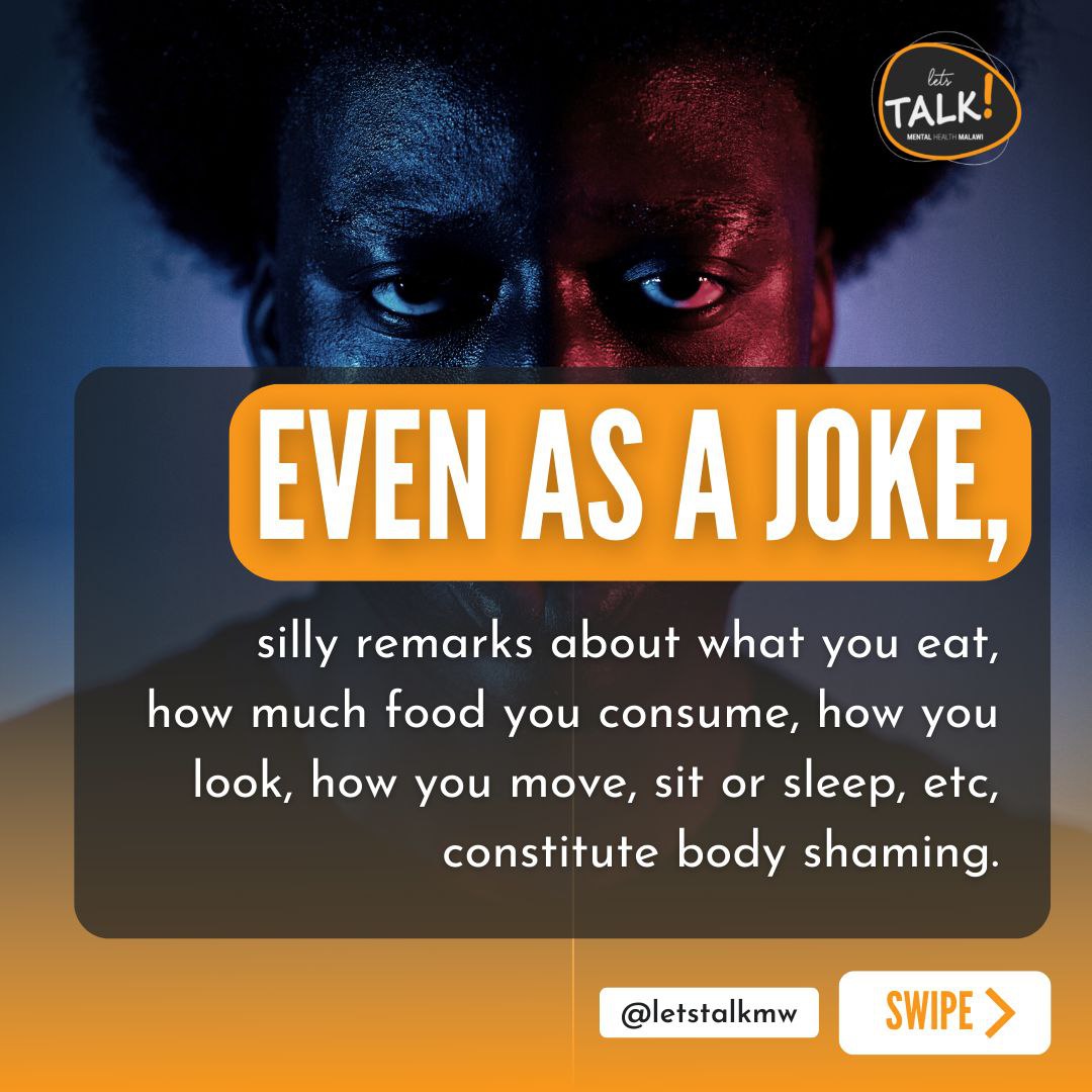 lets_talk_mw's tweet photo. Save and share the posts on what to know about this prevalent topic.

Look out for our next posts on Types of body shaming - with examples.

Remember, we are all uniquely different, and our differences are to be celebrated as beautiful creations :) 

Design by @fortune_brands https://t.co/V7KGP60VyY