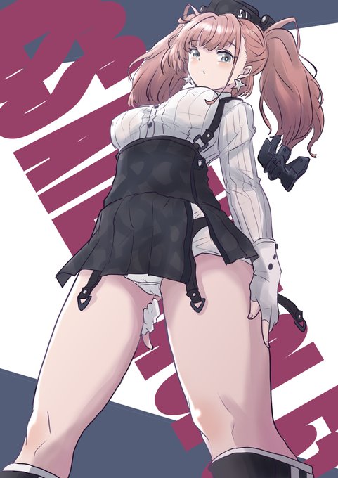 ちょいローアングルなアトランタさん描きました 