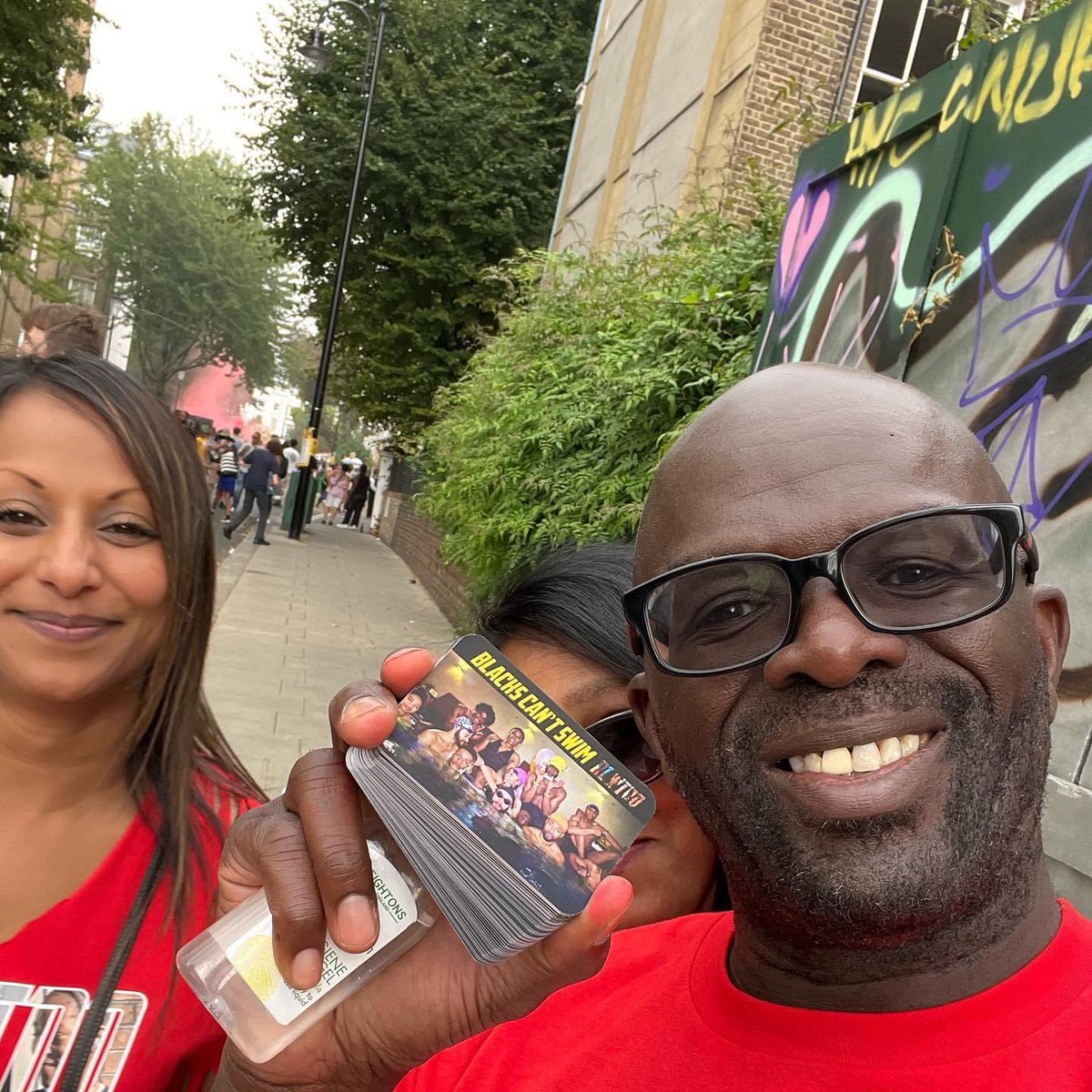 KickOffAt3's tweet photo. @mojafarPE Looks like @ed_accura has been doing the rounds during Carnival. The t shirt looks amazing 🤩.#BCSRewind https://t.co/4ULsVyymXj