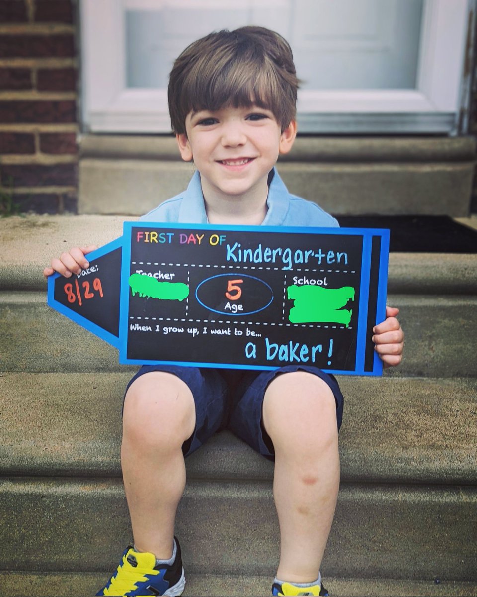 alissa_devito's tweet photo. Rocking the first week of kindergarten like a pro! Even if he's bummed that little sister is soaking up the last days of summer♥️ https://t.co/i53XN9NmNI