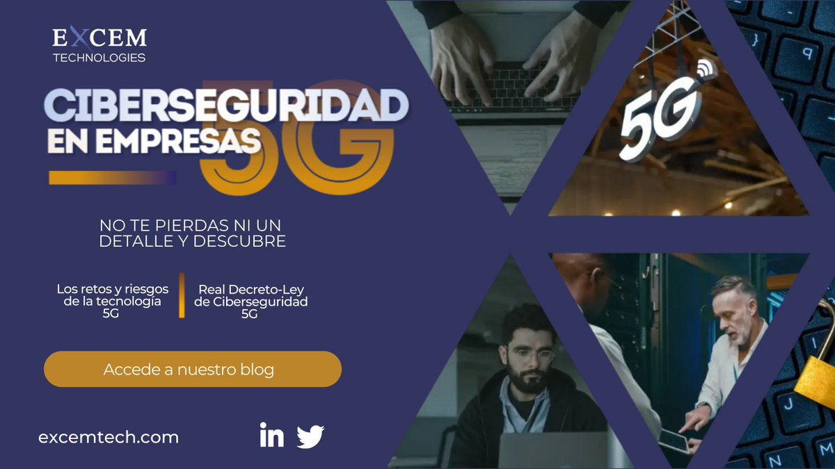 excemtech's tweet image. Artículo nuevo 🙌  sobre los retos e impactos 💥 que nos trae el #5G en materia de #ciberseguridad. 

Hacemos un breve repaso del Real Decreto-Ley de Ciberseguridad 5G y cómo con la ciberseguridad las empresas pueden llegar a tener la máxima seguridad 👇

excemtech.com/la-ciberseguri…