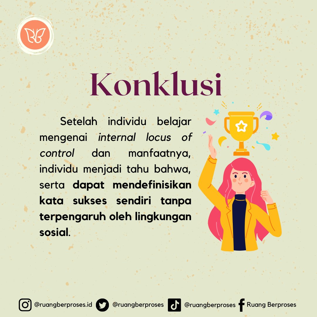 ruangberproses's tweet photo. #mentalhealth #mentalhealthawareness #kesehatanmental #mentalhealthindonesia #psikologi #psikologiindonesia #goal #success #locusofcontrol #internallocusofcontrol https://t.co/i5vq2hkGqG