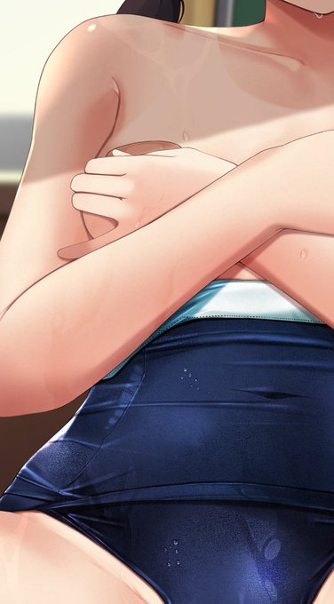 スク水先輩と日焼け跡途中(悪意のあるスクショ) 