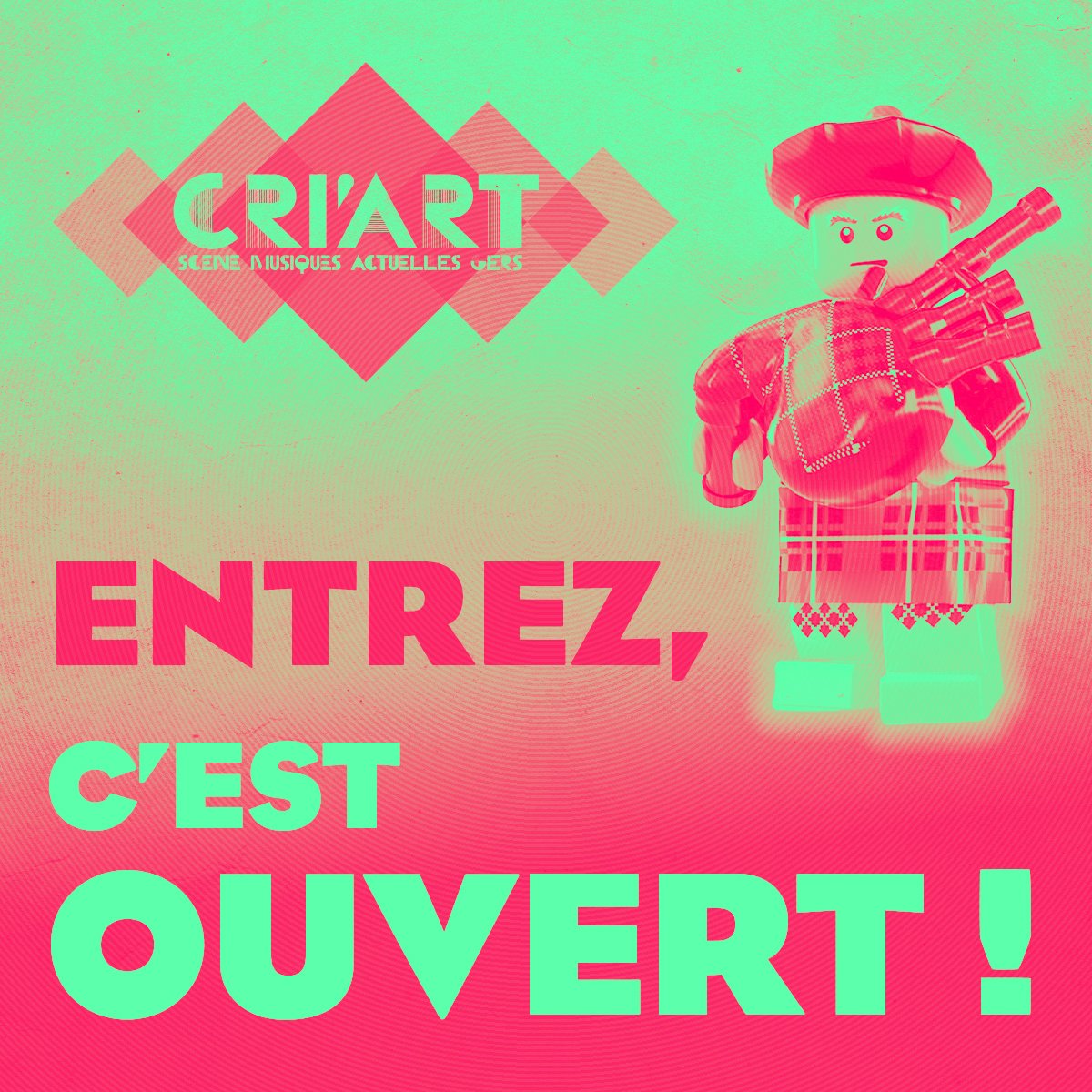 🤩 C’est la rentrée !!! 🤩 
Après cette pause estivale, le <a href="/criart32/">Cri'Art</a>  rouvre ses portes et est prêt à vous accueillir ! 😁
🎸🎫 Box de répétitions / Accueil / billetterie : ouverts aux horaires habituels😉