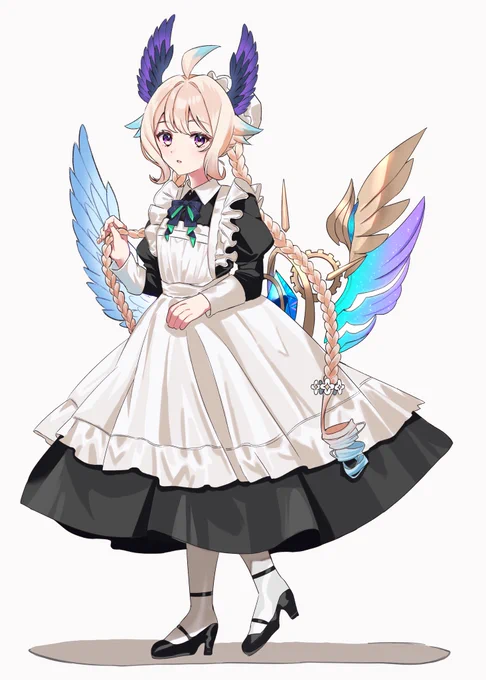 メイド服エナー Enna in a maid's outfit.#エナーアート #Palouette 