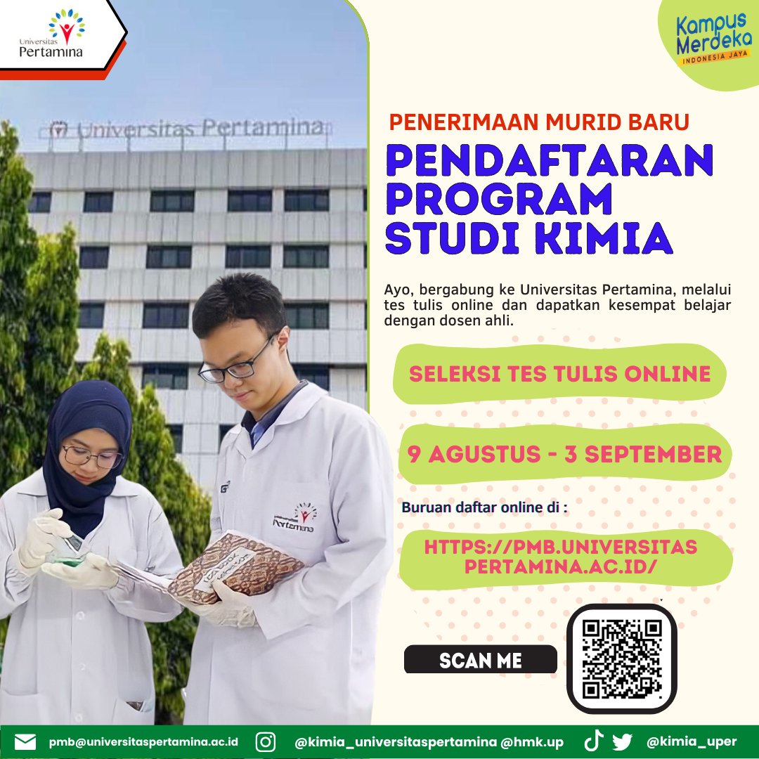 Kimia_UPer's tweet photo. Halo Sobat Muda !

Yuk ikut serta jadi bagian dari keluarga besar Universitas Pertamina. Simak informasinya ya Sobat!
 
🔗link Pendaftaran: https://t.co/EHkGOUC90z

#universitaspertamina #pertamina #kimia #calonmaba #jurusankimia #kimiauniversitaspertamina #pendaftarankuliah https://t.co/IpJXER1IIK
