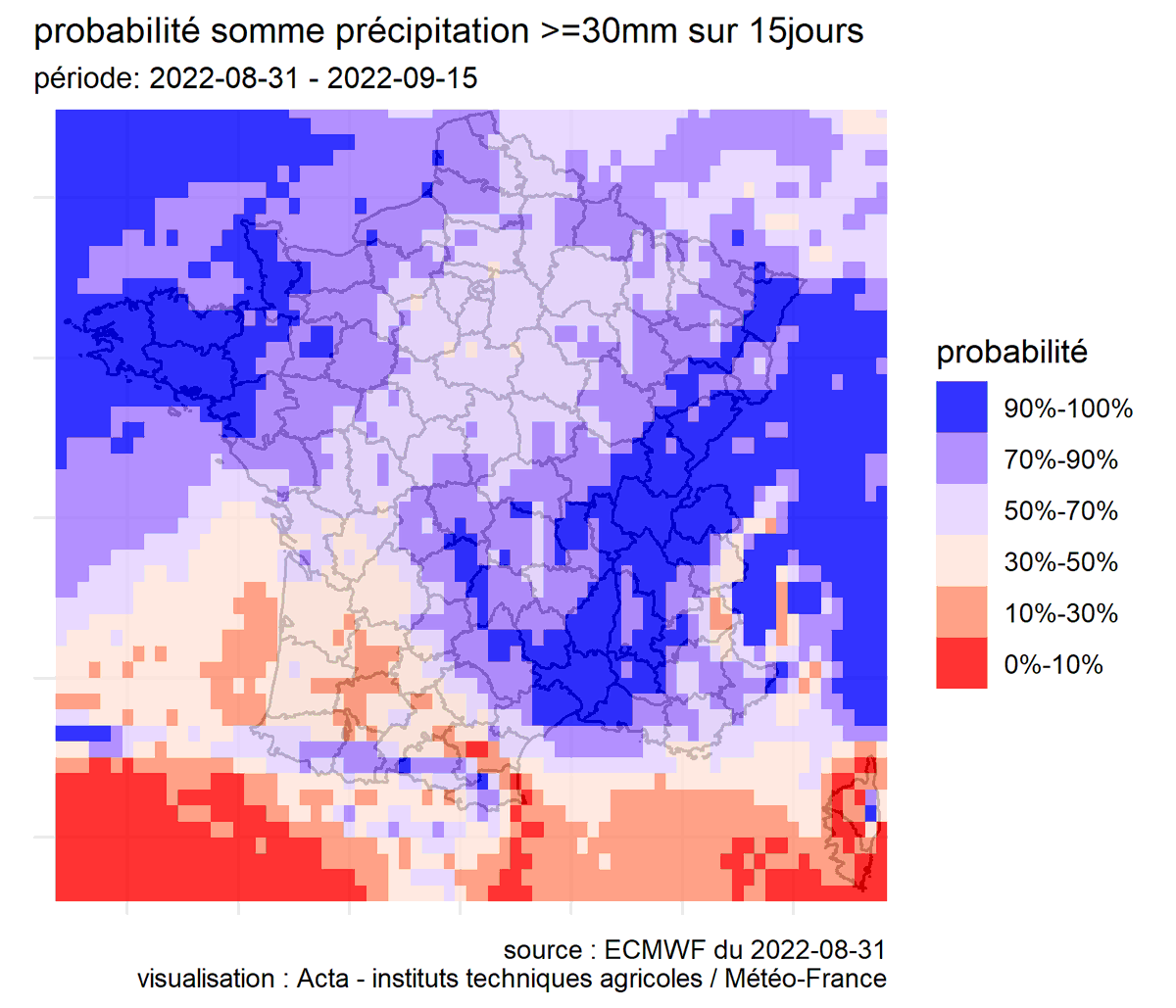 🌦️Sécheresse 2022. Que nous disent les prévisions de précipitation et les incertitudes associées ? (mis à jour au 31 aout 2022) par Instituts techniques agricoles <a href="/ACTA_asso/">Acta</a> <a href="/Arvalisofficiel/">ARVALIS</a> <a href="/terresinovia/">Terres Inovia</a>
 <a href="/vignevinfrance/">IFV</a> <a href="/meteofrance/">Météo-France</a> #ECMWF
Bulletin : numerique.acta.asso.fr/prevision-prec…