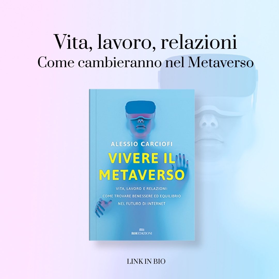 AlessioCarciofi's tweet photo. Eccolo il mio nuovo libro sul #Metaverso 
Qui tutte le info 

https://t.co/Zm5KBLrQFd

#roiedizioni https://t.co/gcnWm0WKKG