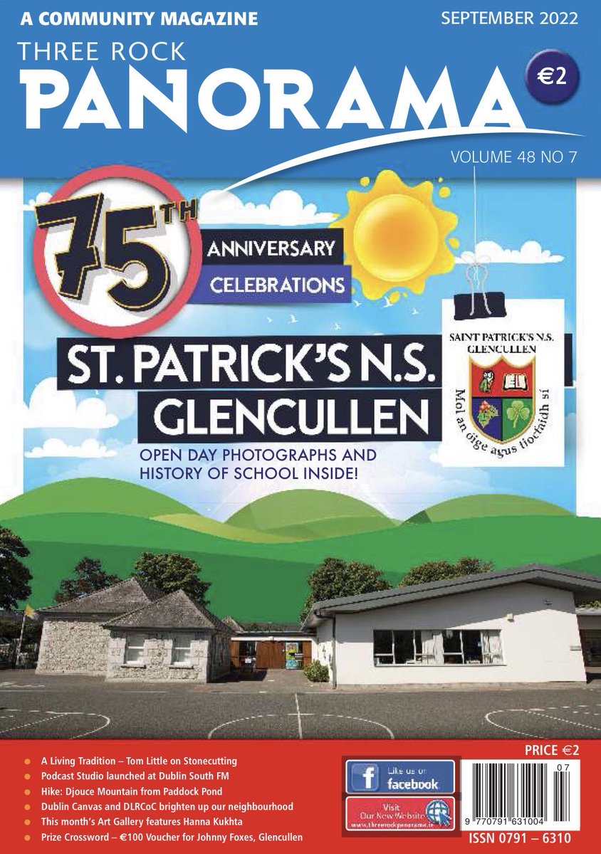 PanoramaThree's tweet photo. The September 2022 edition of your local community magazine, Three Rock Panorama, is now on sale (still only €2 !) from all our usual loyal retail outlets. Panorama is also available online, at: https://t.co/gtlYMgzOI8 https://t.co/ujs5fHcfK2