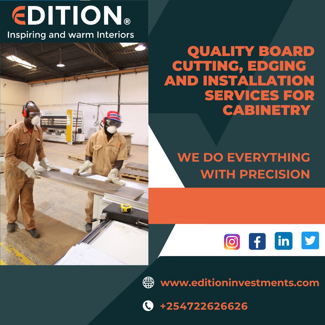 Editioninterio2's tweet photo. Contact us via +254722626626 for all your cabinetry needs. We customize and also do 3D designs for kitchens and wardrobes.

#EditionInvestmentsLimited #interiordesign #cabinetry #kitchen #wardrobe #wardrobedesign #wardrobedesignideas #board #edging #bespoke #3d #3design #3ddesign https://t.co/zYyeoUSSGV