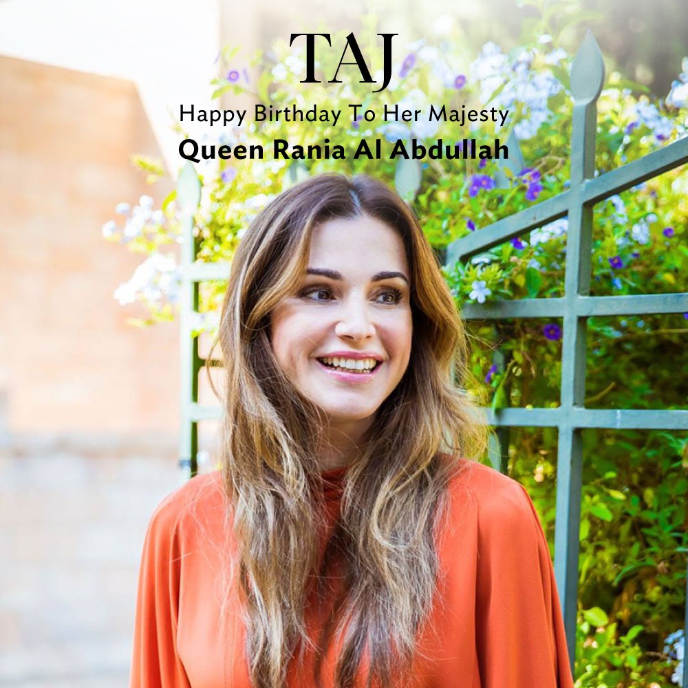 تاج لايفستايل سنتر يهنئ جلالة الملكة رانيا العبدالله بمناسبة عيد ميلادها، وكل عام وجلالتها بخير.
TAJ Lifestyle Center wishing her Majesty Queen Rania a happy birthday. 
#tajlifestylecenter #ammanjordan