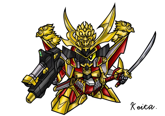 #今月描いた絵を晒そう#超戦士ガンダム野郎 