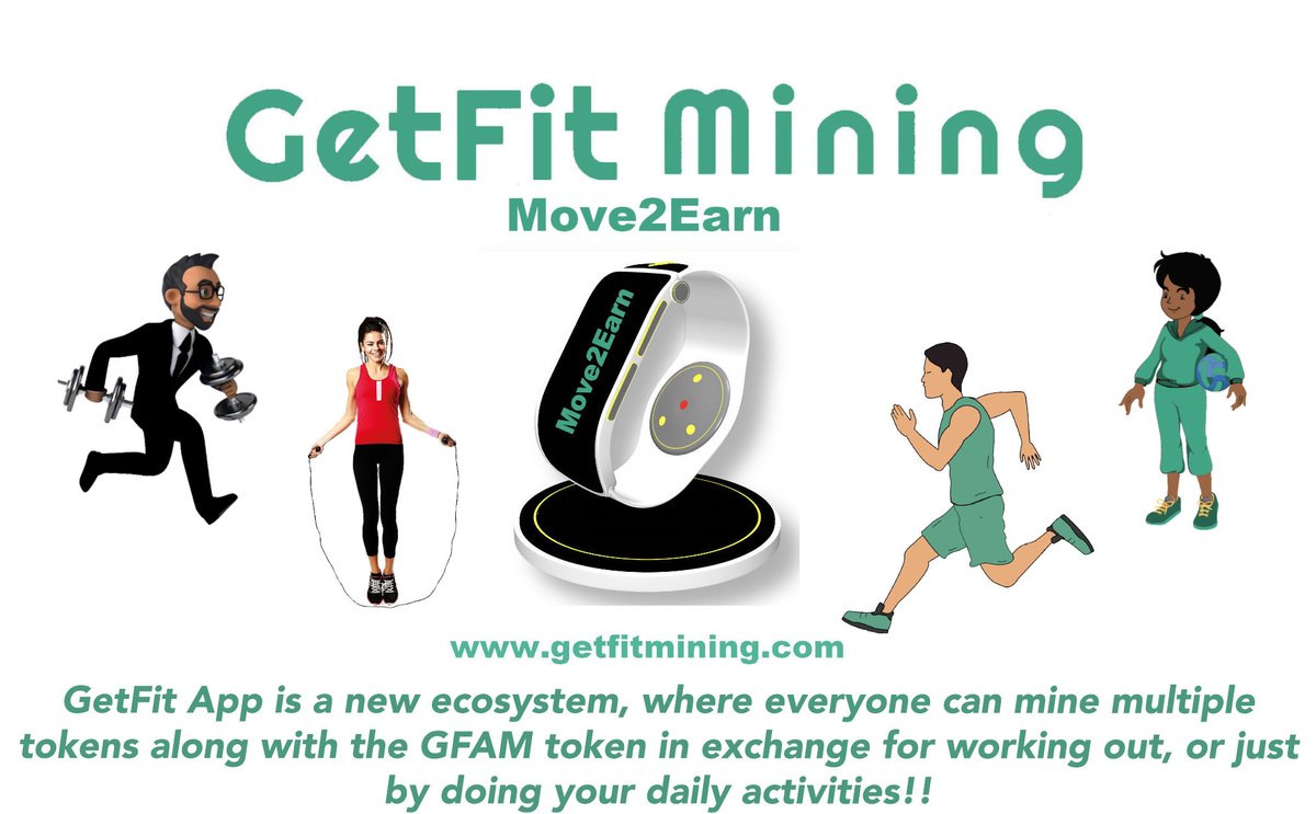 GetFitMining's tweet photo. ✔️ Follow on Twitter
✔️ Retweet
✔️ Tagged 3 friends &amp; commented 
https://t.co/ge8m1wsiwc If you #exercise or get and #walk, #GetFitMining #rewards for your #movement 24/7 with #CryptoMiningRewards! #Move to #earn #cryptocurrencies for your #daily #MOVEMENT #Move2Earn #Bitcoin https://t.co/q3MjPBQBbL