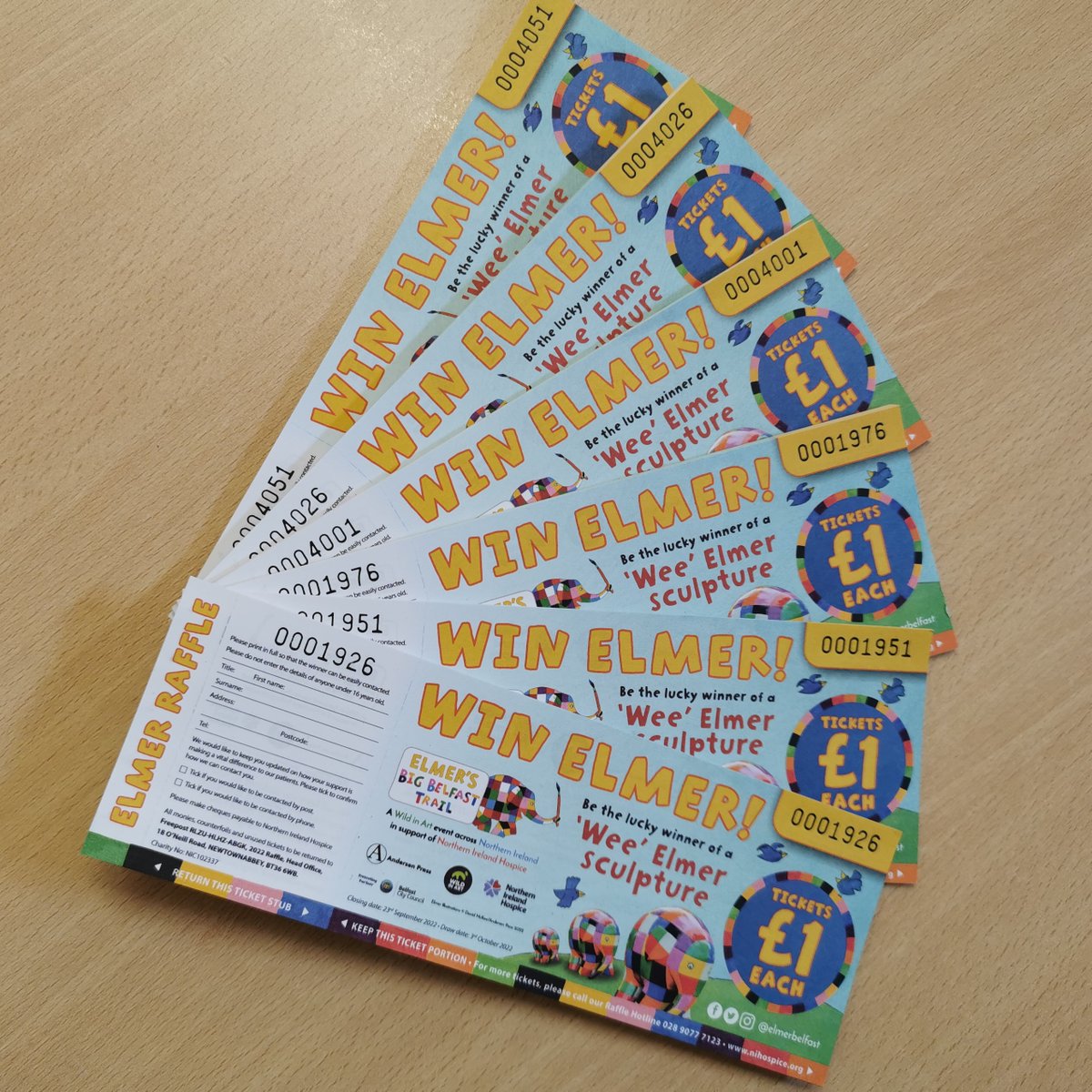 Today may be the last day of Elmer's Big Belfast Trail but you still have time to enter our Elmer Raffle! 

Raffle tickets cost £1 each and are on sale now online at: fal.cn/3rurk

The draw will take place on 3rd October 2022! 🎉

#ElmersBigBelfastTrail #Raffle