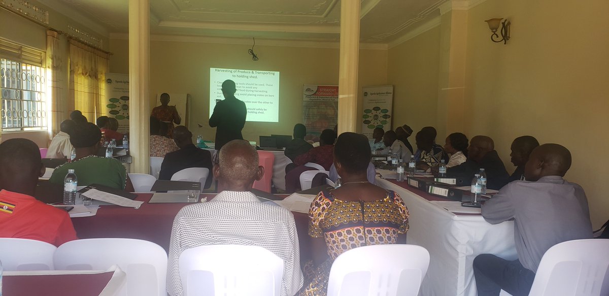 UAAKampala's tweet photo. Happening now: Day 2 of the training of horticulture farmers in production to GlobalG.A.P standards. The training is part of @UAAKampala's work in the Oxfam-funded Power of Voices Partnerships (PVP) Project.
#GlobalG.A.P standards
@OxfaminUganda https://t.co/rWfYSwe30Y