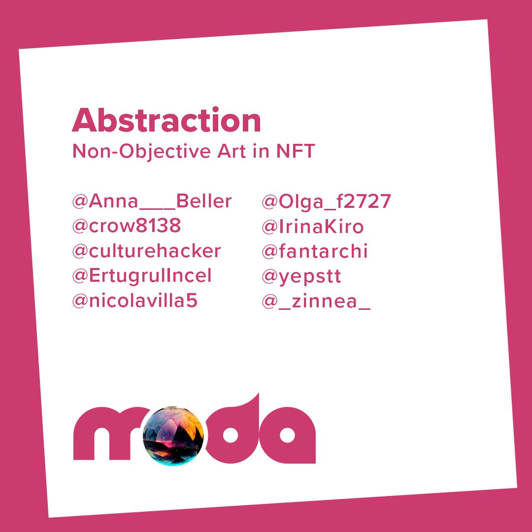 poptwig's tweet photo. UPCOMING SHOW - @ExperienceModa #MODAcollection presents "Abstraction: Non-Objective Art in NFT" starting September 1, 2022, https://t.co/ixhVLiQWg3
#NFTCollection #nftmuseum #nftart #NFTartists #painting #illustration #digitalpainting #abstractart #abstractartist @crow8138 https://t.co/iZBUXuV711