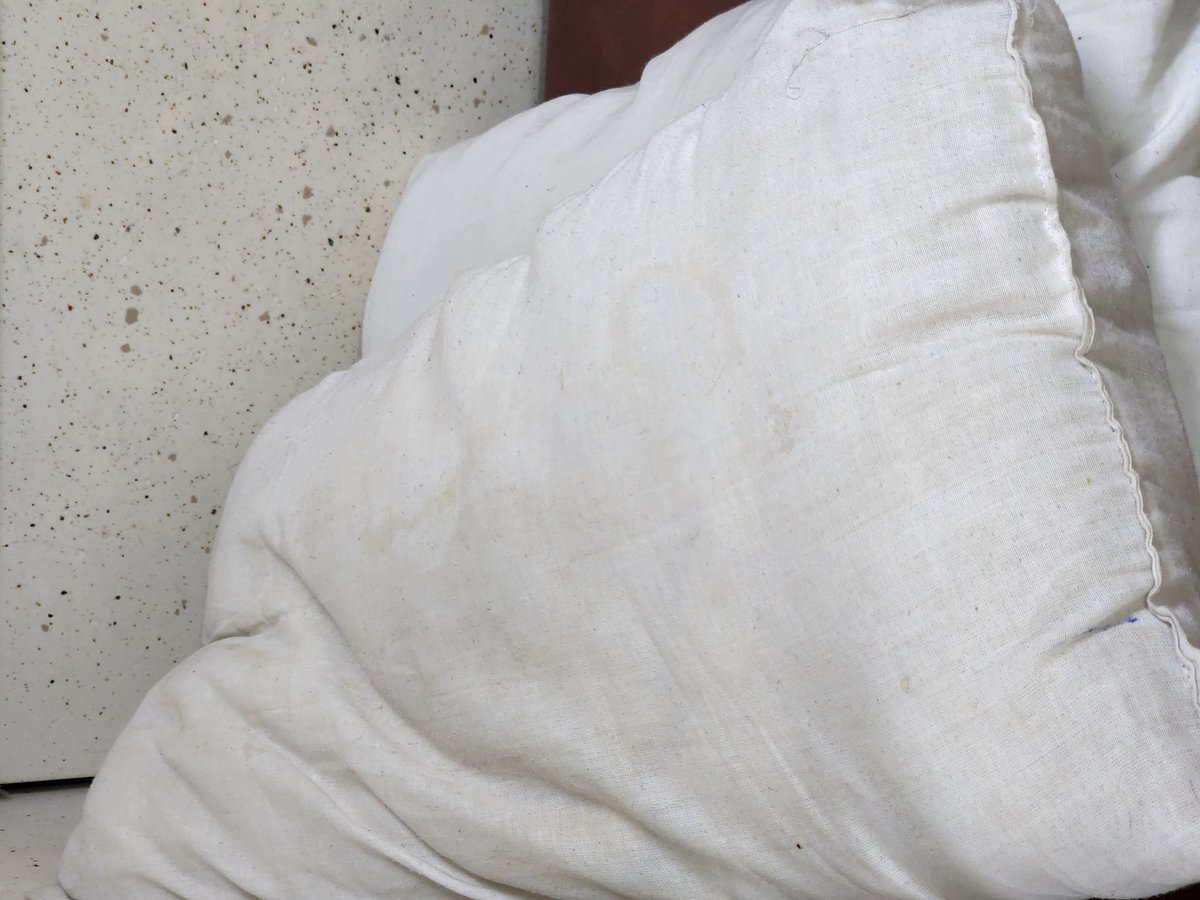 FiftyLens's tweet photo. Pillow condition in Tejas 12951. When asked to Coach attendant, he told (जैसा रेलवे देगी वैसा ही देंगे)
@RailMinIndia @EasternRailway https://t.co/8efcAmGCmZ