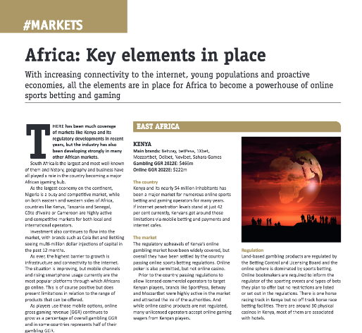 Don&#39;t miss our market update on Africa in the latest issue of iNTERGAMINGi:


     #Africa

To be included in a future issue e-mail info.ltd.uk
