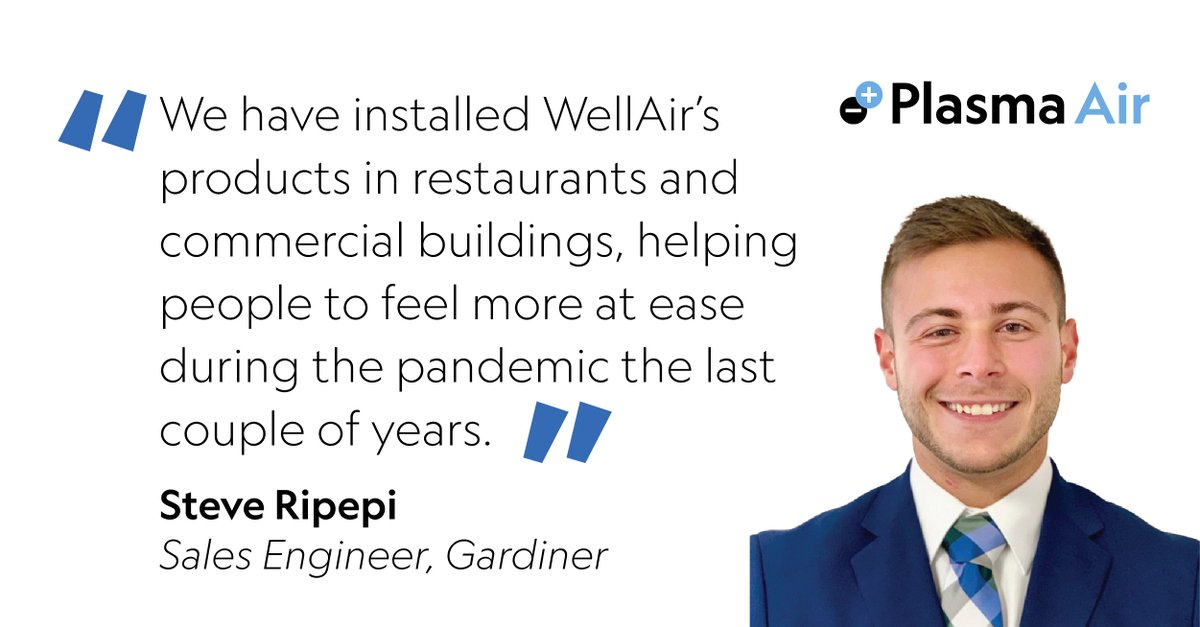 WellAirInc's tweet photo. With a mission as big and important as ours, we need strong partners! Thank you, Steve and the Gardiner team! We appreciate your dedication to helping building owners improve their #IAQ with WellAir's solutions! 👏
#HVAC #ItsThatImportant #WellAir #PlasmaAir #CleanAir https://t.co/W7hxfBRpy6