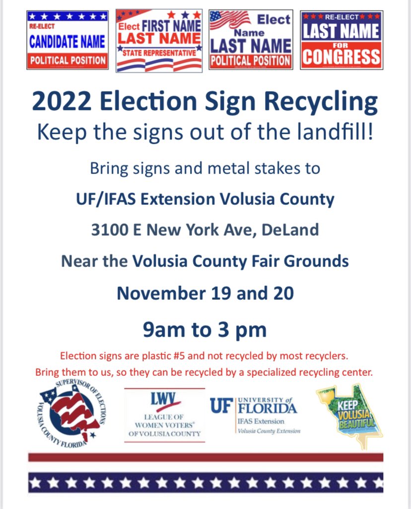 Upcoming Sign Recycling Event (see below for details) 🌎♻️