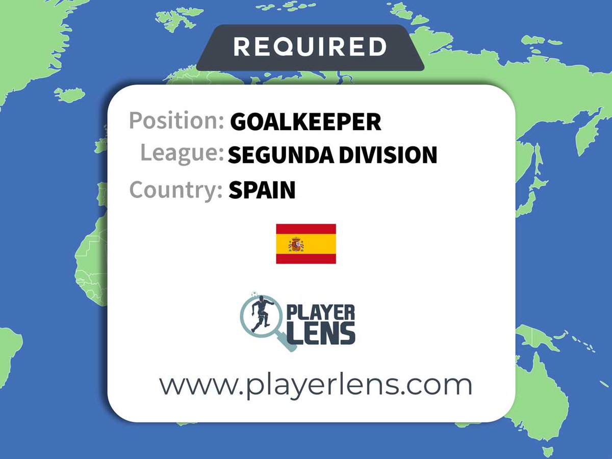 PlayerLENS's tweet photo. Goalkeeper wanted in Spain. Registered users of Player LENS can instantly view all the details of this and 100's of similar opportunities. Go to https://t.co/7osRLVPs1N to sign up https://t.co/9CSLVjL15v