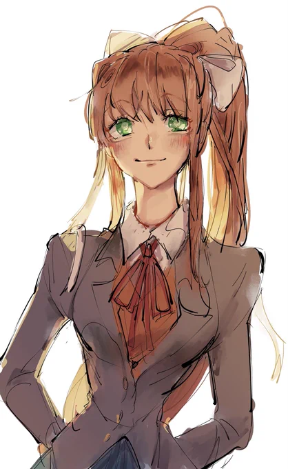 前にモニカちゃん初描きしてました… 