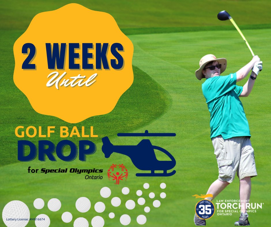 torchrunontario's tweet photo. TWO WEEKS remain until the first-ever GOLF BALL DROP for @SOOntario. One entry = one golf ball that will be dropped from a helicopter. If your ball lands closest to the flag, you could win one of our amazing prizes including a $5000 Cash Grand Prize! https://t.co/UFXFb7GYMQ https://t.co/FKs7GaASKK