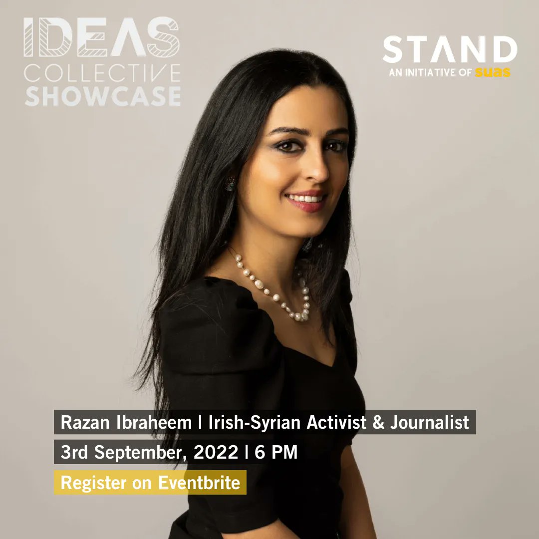 RazanIRL's tweet photo. Thrilled to judge #IdeasforChange22 this Saturday @stand_ie .. Really impressive action projects lined up.
#IdeasCollective22 #ActionProjects #GlobalCitizen https://t.co/wjZwPXlcNC