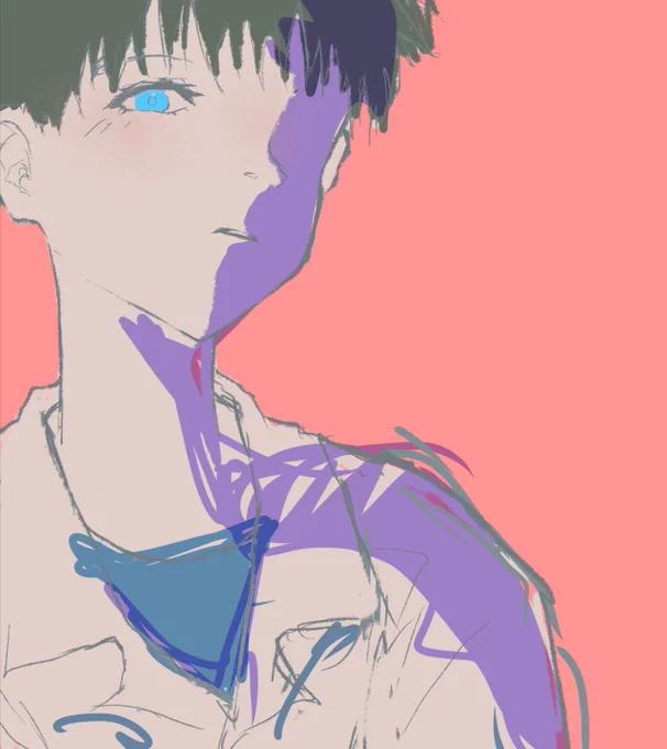 #今月描いた絵を晒そう カヲ誕描かなきゃ…来月もよろしくお願いします!(来月半ばに期末テストがあるので低浮上かもです) 